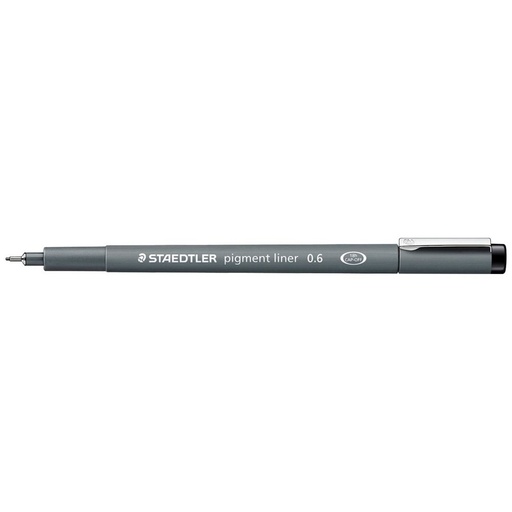 [STPL06BK] Staedtler Pigment Liner 0.6mm Black #308 06-9