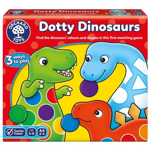 [OR062] Dotty Dinosaurs Shape & Colour Matching Game 3-6yrs