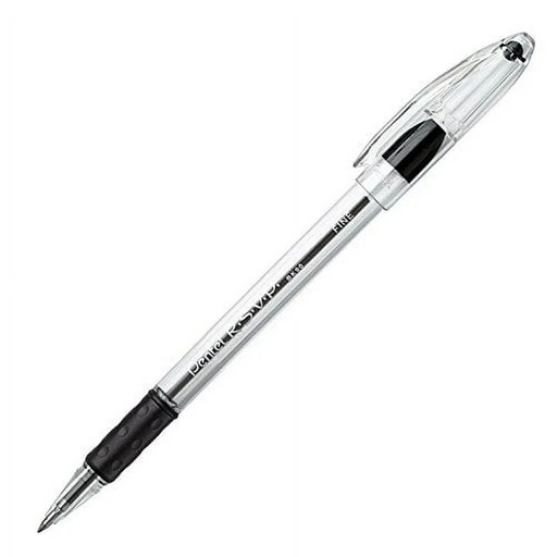 [PERSVFBK] Pentel RSVP BLACK FINE #BK90A 0.7mm Ball Point Pen 