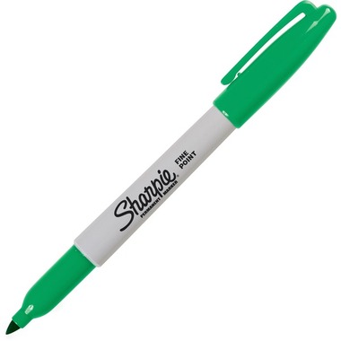 [SASHARGR] Sharpie #30004 GREEN Fine Markers  - (12/bx)
