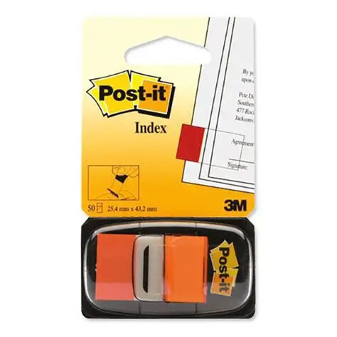 [3MFLAGOR] Post It Tape Flags ORANGE 3M 1"x1.7" - Sold Singular