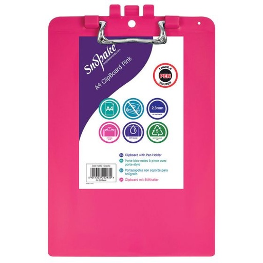 [SE15896] Snopake Clipboard A4 Pink