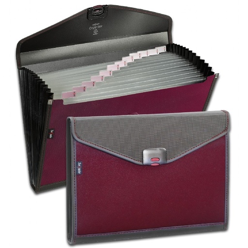 [SE15895] Snopake Zeon Organiser 13-Part Foolscap RUBY