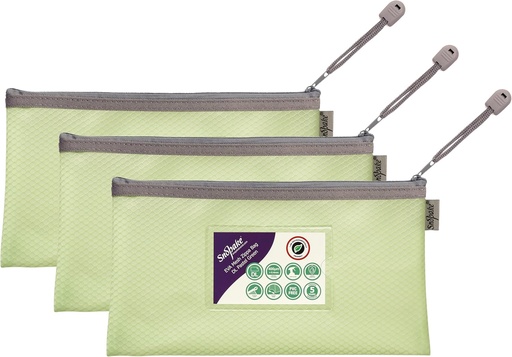 [SE15899] Snopake EVA Zippa Bag DL Pastel Green (Sold Sing) -  (3/pk)
