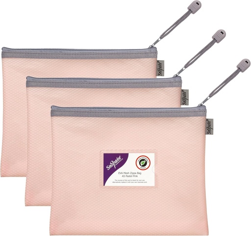 [SE15903] Snopake EVA Zippa Bag A5 Pastel Pink (Sold Sing) - (3/pk)
