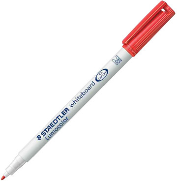 [STWBPNRD] Whiteboard 301-2 MED RED Marker (Single) - (10/bx)