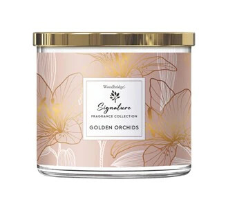 [WOWTT011] Wax Tumbler & Candle Jar 410g - GOLDEN ORCHIDS