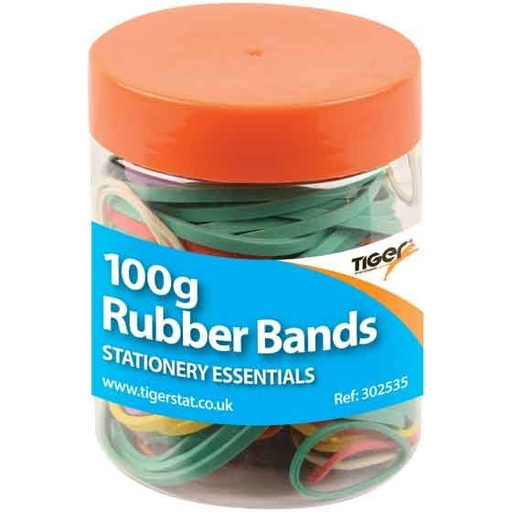 [TS302535] Essential Coloured Rubber Bands Asst. Size Tub 100g