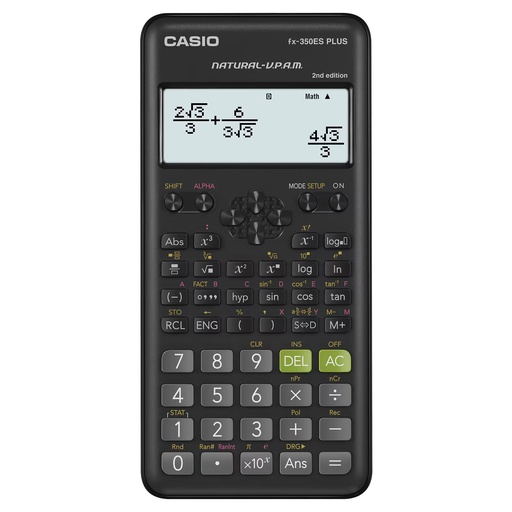 [KTFX350ES] Casio Scientific 252 Functions Black #FX-350ESPLUS-2 Calc.