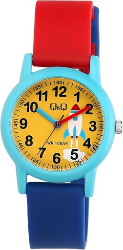 [KT9J009Y] Q&Q Analog Kids Yellow Face #VS49J009Y Two Tone Band Watch