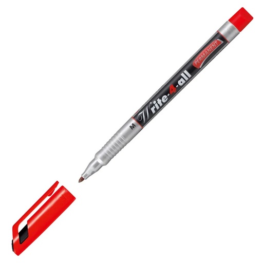 [SSMARKRD] Stabilo Mark-4-All RED #653-40 Permanent Marker Chisel