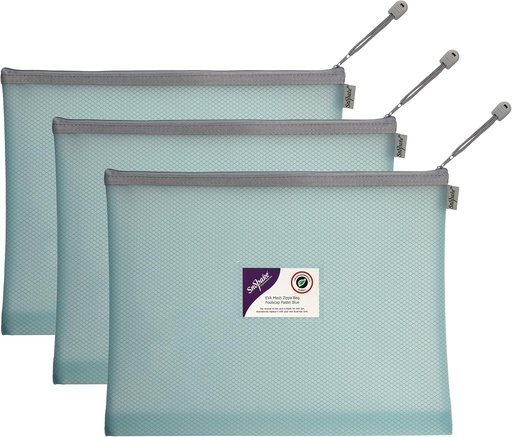 [SE15904] Snopake EVA Zippa Bag F/S Pastel Blue (Singular)  - (3/pk)