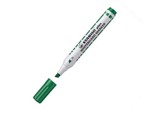[SS643GR] Plan Whiteboard GREEN Chisel Marker - (10/bx)
