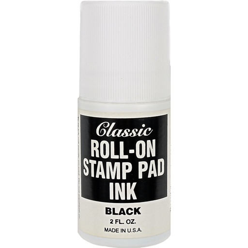 [CSINKBK] Classic Roll On Ink 2oz  Black