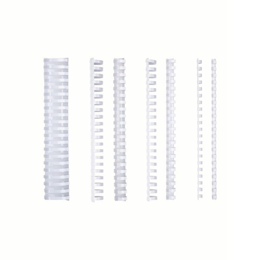 [YAEL08WH] Binding Elements 8mm (5/16) WHITE 21Rings/100s