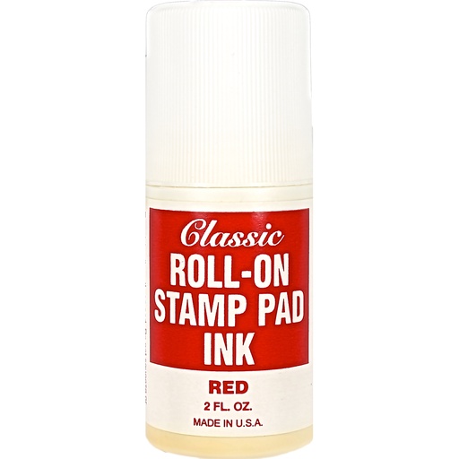 [CSINKRD] CLASSIC Roll On RED Ink 2oz   