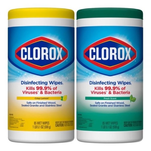 [SKCLWI85] Clorox 85s Disinfecting Wipes Asst.   Sold per Tub (5/Shrink) Wrap)