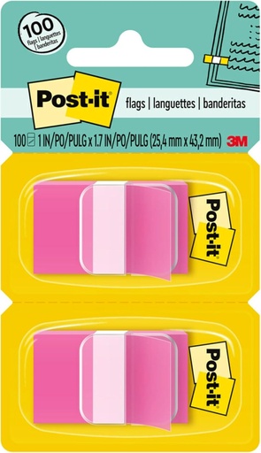 [3MFLAGBP] Post It Tape Flags BRIGHT PINK #680-BP2  1"x1.7"  - Sold Singular