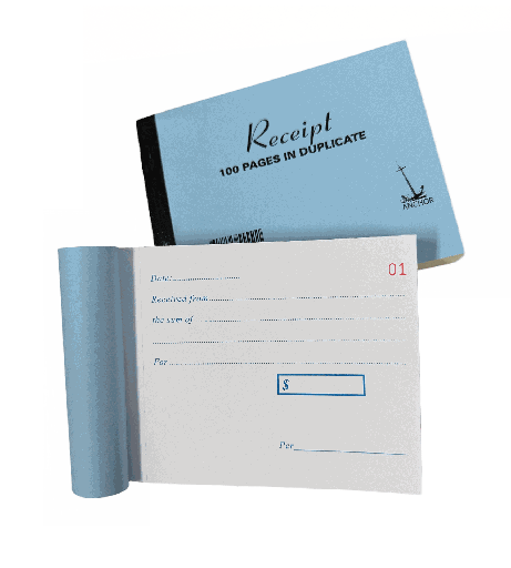 [BXRECL45] Receipt Book CARBONLESS 4x5 Anchor