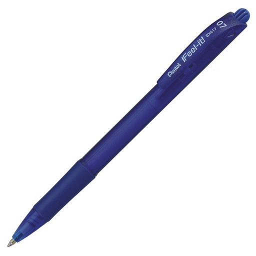 [PEBX417C] Pentel Feel It Retr. 0.7mm BLUE BP Pen  - (12/bx)