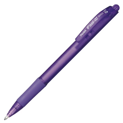 [PEBX420V] Feel It RETR. 1.0mm VIOLET BP Pen 12/bx