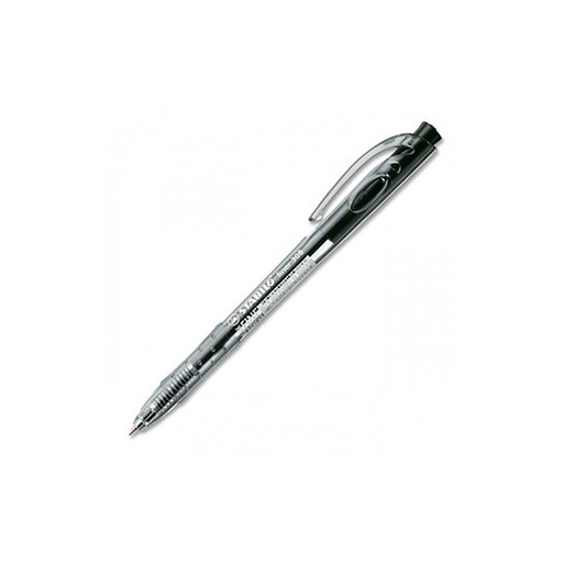 [SS308FBK] Stabilo BLACK FINE Liner Retractable BallPoint Pen - (10/bx)