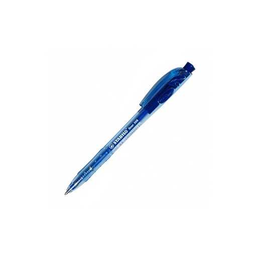 [SS308FBL] Stabilo BLUE FINE Liner Retractable BallPoint Pen - (10/bx)