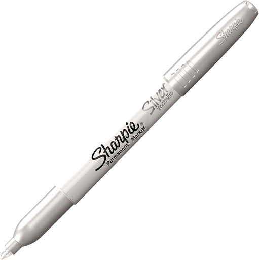 [SASHARSI] Sharpie #39100 Metallic SILVER Fine Markers - (12/bx)