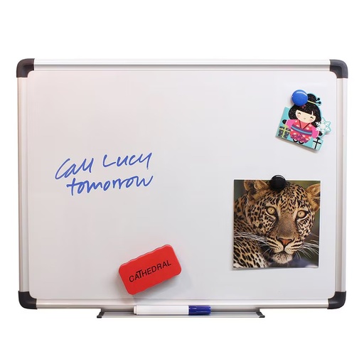 [SDWB2436] Whiteboard 24x36" (60x90cm) Magnetic w/Alum. Frame - (Cathedral) #WALWB60