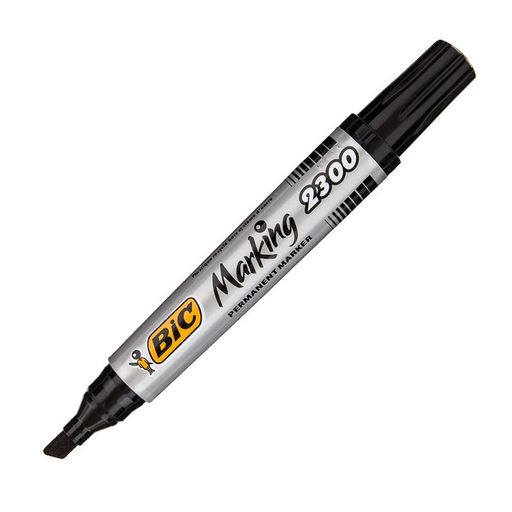 [SD2300BK] BIC Marking 2300 BLACK #68450 Chisel Perm. Marker  - (12/bx)