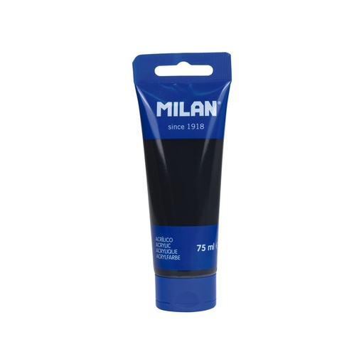 [MI101780] Milan Acrylic 75ml JET BLACK Tube Paint #101780