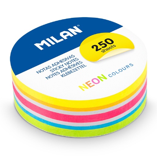[MI41671N] Milan NEON Sticky ROUND 67mm Notes #41671NE250