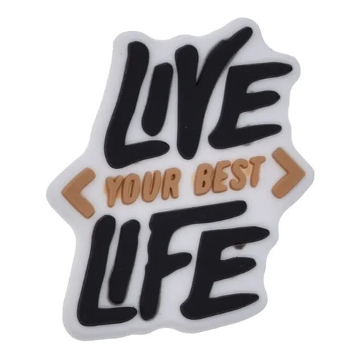 [SD4637] Croc Shoe Charms - LIVE YOUR BEST LIFE #46-37