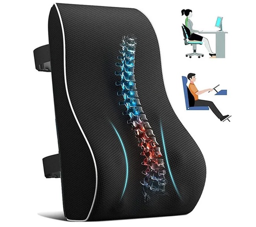 [IMBX023] Backrest Full Size BLACK Mesh Fabric / Memory Foam - (20/ctn)