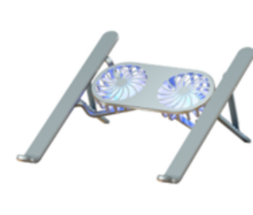 [IMBX022] Laptop Stand w/Radiator Foldable Silver Aluminium L:217mm