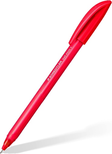 [ST4320FR] Staedtler #4320 F-2 RED FINE Triangular Ballpoint Pen - (10/bx)