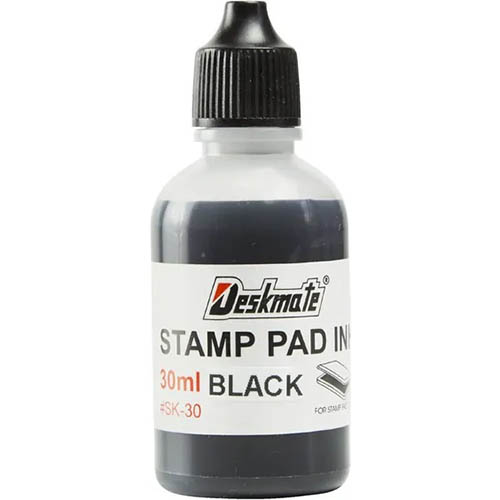 [KKINK5BK] Stamp Pad Ink BLACK #SK-30-BLK 30cc Squeeze