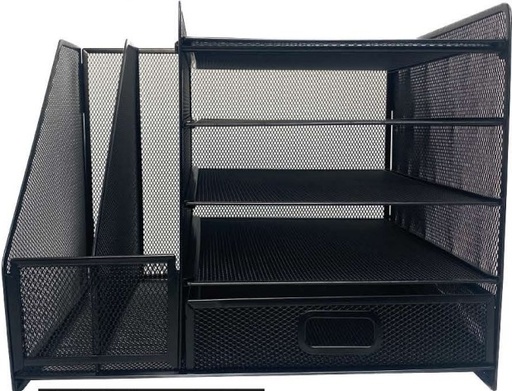 [SS50600] Talbot Mesh Desk Organizer: Letter Tray/Magazine Rack BLACK #50600