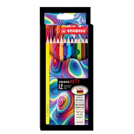 [SS1520] Swans Arty Colour Pencils 12s #1520/12H