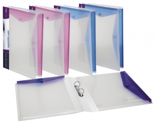 [SE15717] Snopake Triple View A4 2 Ring Binder 25mm + Polyfile ELECTRA Asst. 