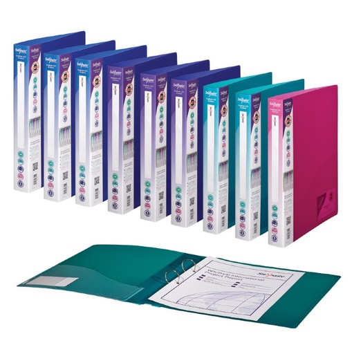 [SE10165] Snopake 2 Ring Binder 25mm A4 ELECTRA Asst. - (10/bx)