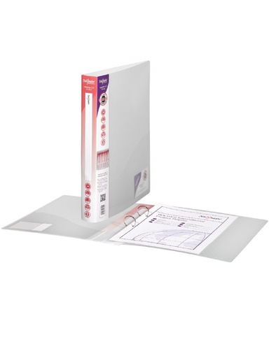 [SE10183] Snopake 2 Ring Binder 25mm A4 Trans Superline CLEAR - (10/bx)
