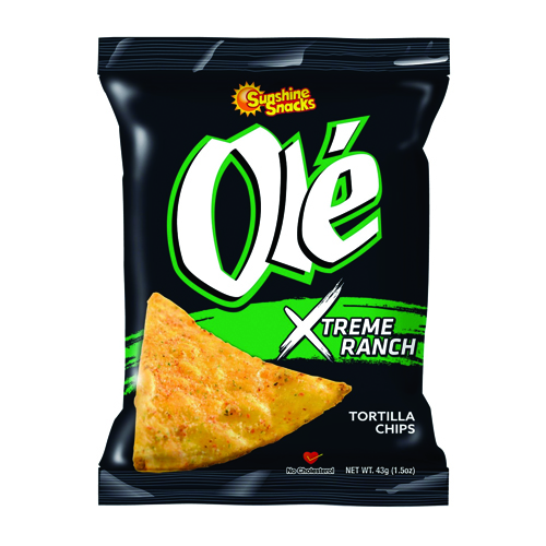 [CFOLEXR] Sunshine Snacks Ole Xtreme Ranch Tortilla Chips 43g
