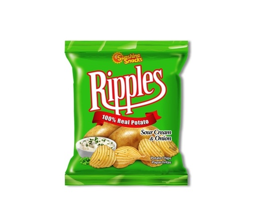 [CFRIPPSO] Sunshine Snacks Ripples Sour Cream & Onion Potato Chips 35g