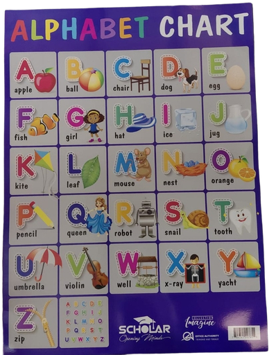 [OACHARAL] Scholar Chartlets 18x24" - ALPHABET - (50/pk)