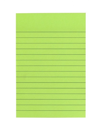 [SE15842] Snopake Sticky Lined Pad 6x4" NEON GREEN