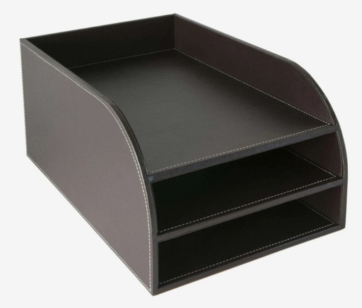 [OC3TRYFL] Letter Tray #BPU3TT 3 Tier F/Leather Brown