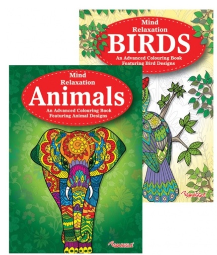 [SDP2905] Mind Relaxation BIRDS/ANIMALS A4 Advanced Colouring Book #P2905 
