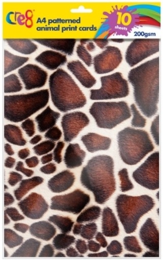 [SDP1468] Cre8 Card A4 Patterned ANIMAL Print 200g 10shts #P1468