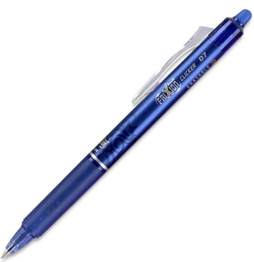 [PPFR7L] Pilot Frixion Retr. Erasable Ball Clicker BLUE 0.7mm Fine Pen - (10/bx)